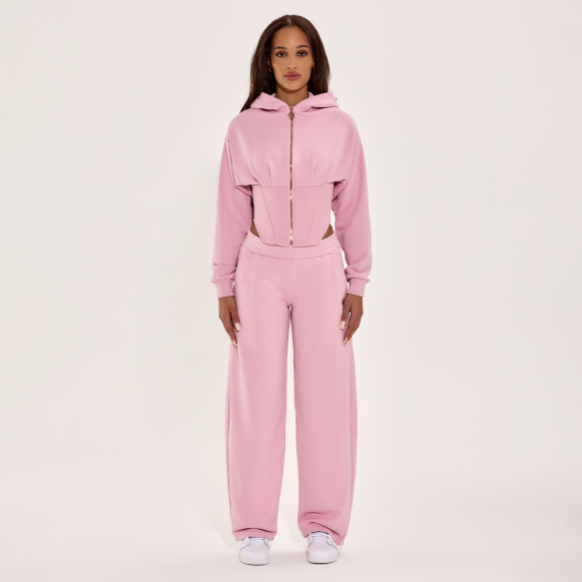 Ensemble hoodie Cameo pink